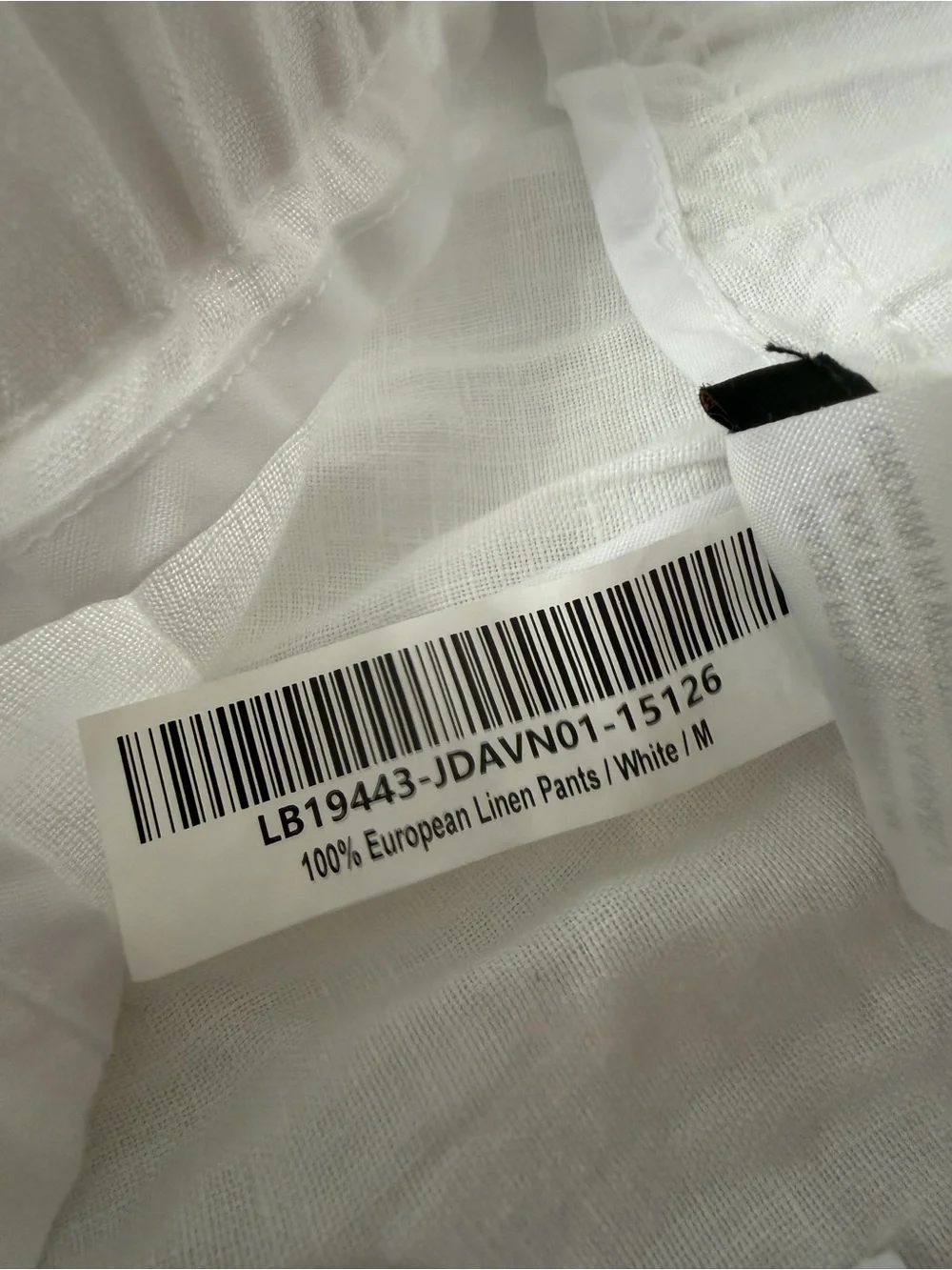Quince 100% European Linen Pants White Cropped  Elastic-Waist Pockets Size M
